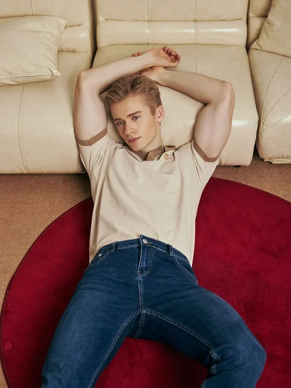 Áo Polo Nam Màu rêu Phối Cổ Màu xanh đen